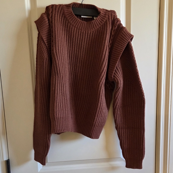 Cozy Ribbed Knit Sweater - Rust - Picture 1 of 2